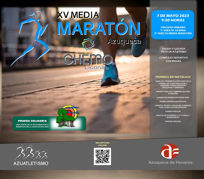 Cartel Media Maraton Azuqueca 2023 Chemo-Liconsa