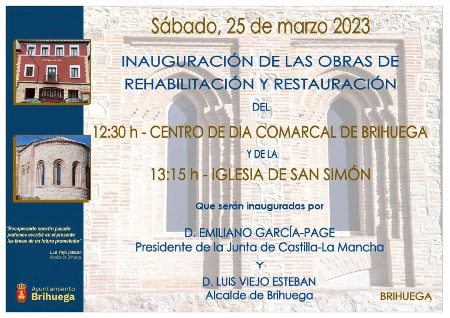 Sábado de inauguraciones en Brihuega: Restaurada la iglesia de San Simón y abre el Centro de Día Comarcal