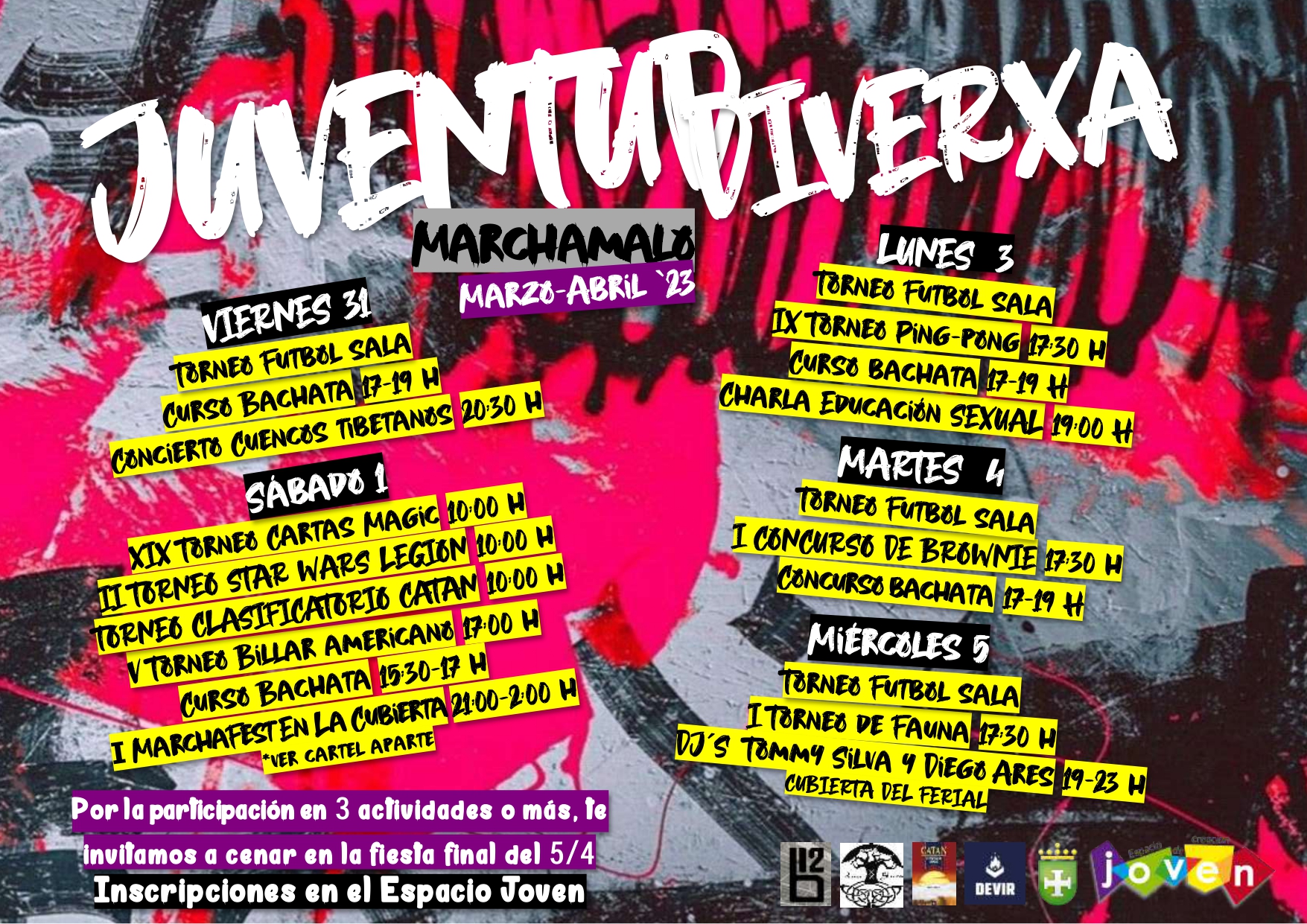 ¡Juventud Diverxa! Una semana de actividades gratuitas para jóvenes en Marchamalo