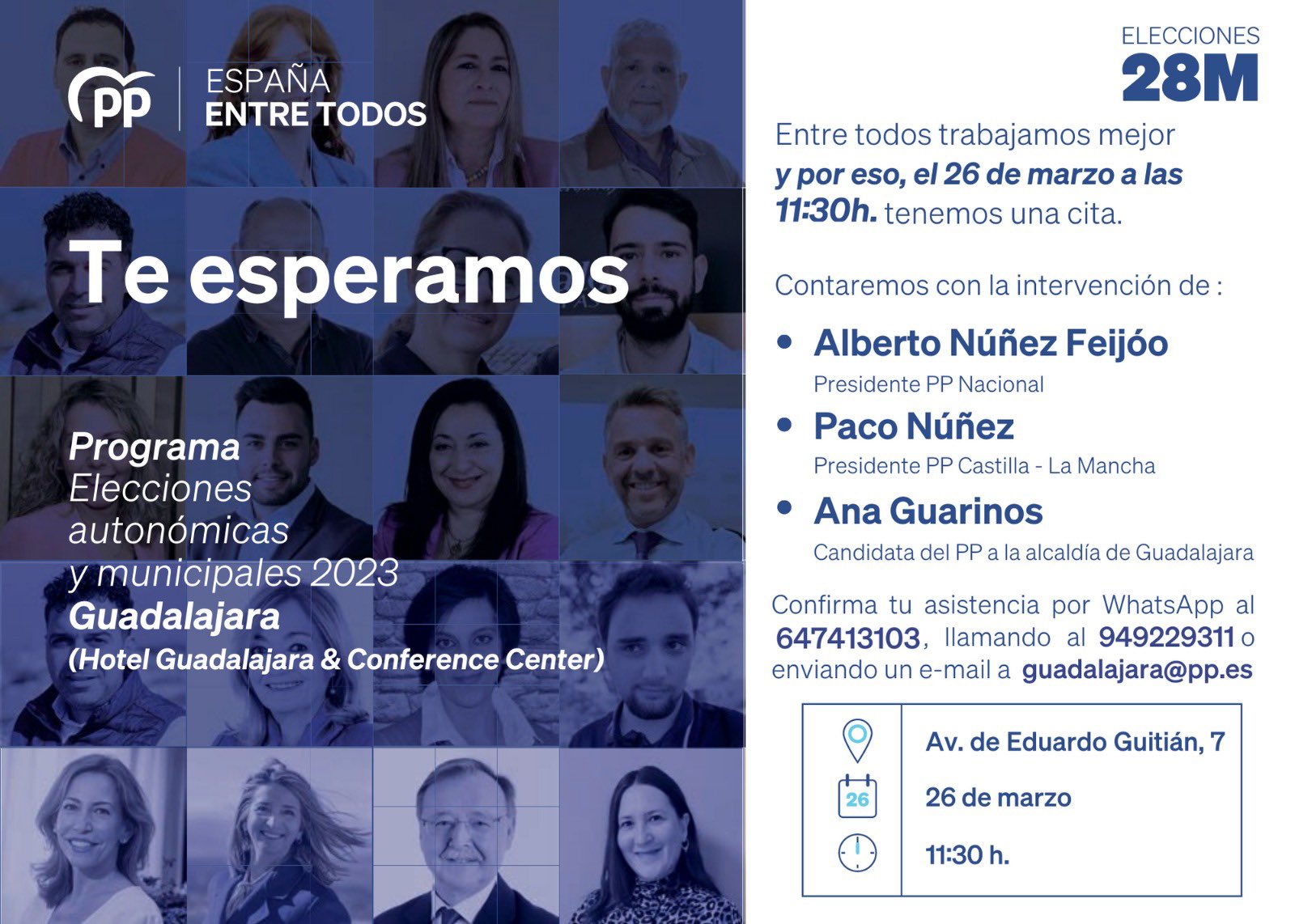 Partido Popular presentará programa para elecciones municipales y regionales 2023 en Guadalajara