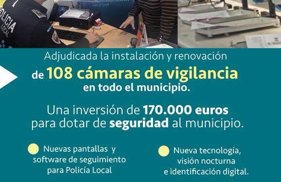 Alovera apuesta por la seguridad con la instalación de 108 cámaras de seguridad