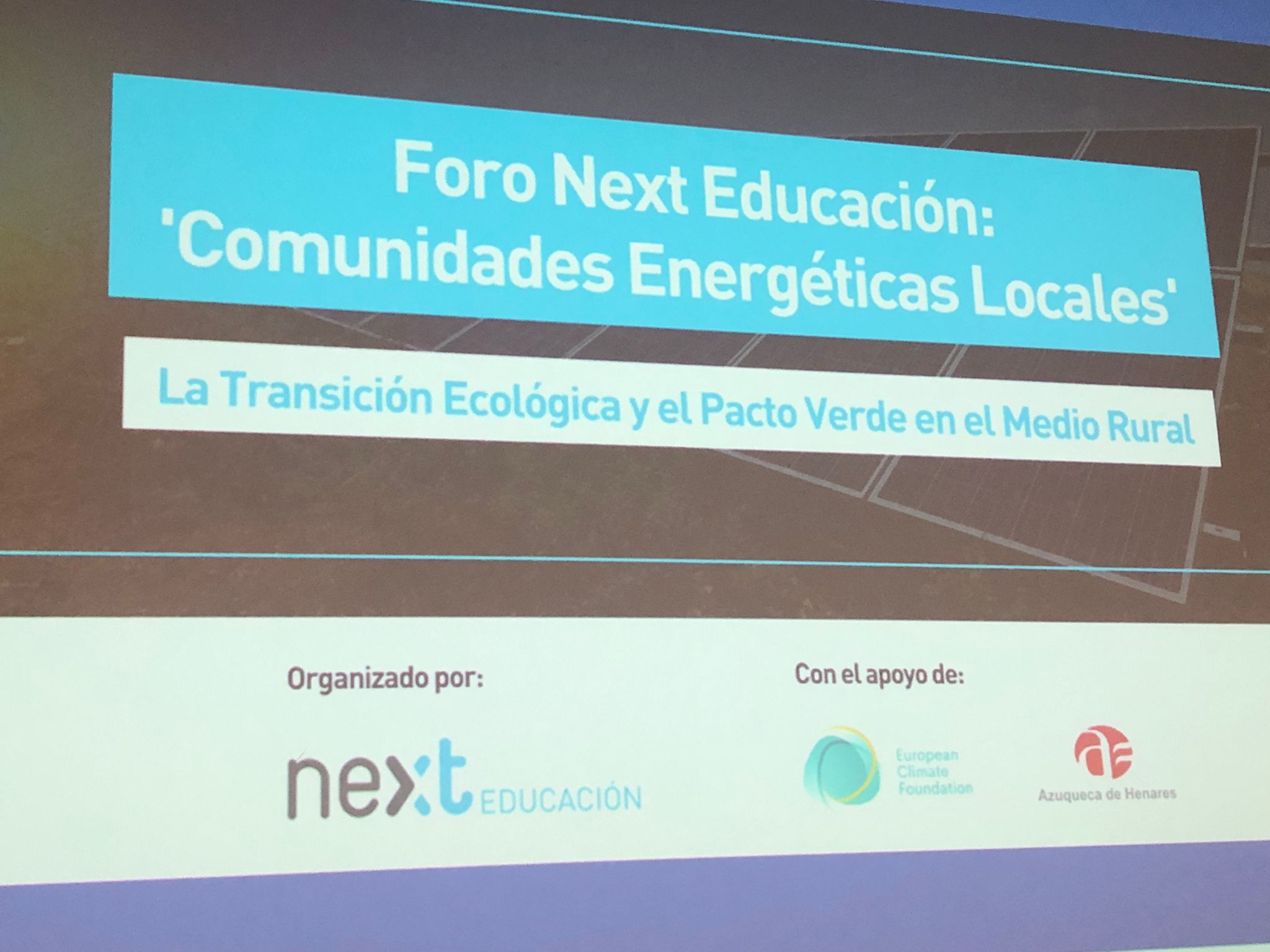 Foro Next Educación sobre Comunidades Energéticas Locales en Azuqueca: una alternativa sostenible para combatir el cambio climático