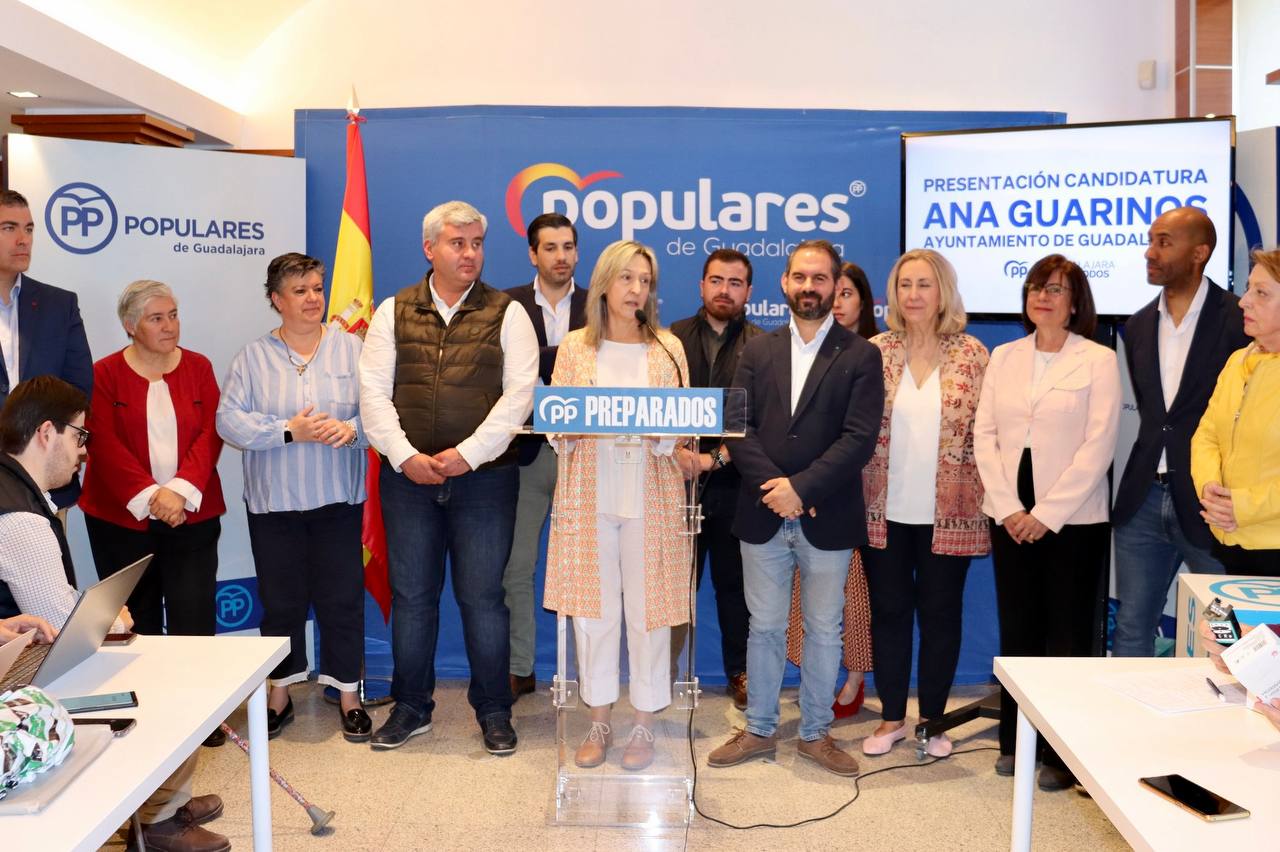 Ana Guarinos presenta lista electoral del PP para las elecciones municipales de Guadalajara