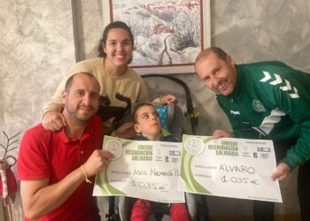 Veteranos CD Marchamalo PARTIDO BENÉFICO a favor de Álvaro y la Asociación Niemann Pick cheque