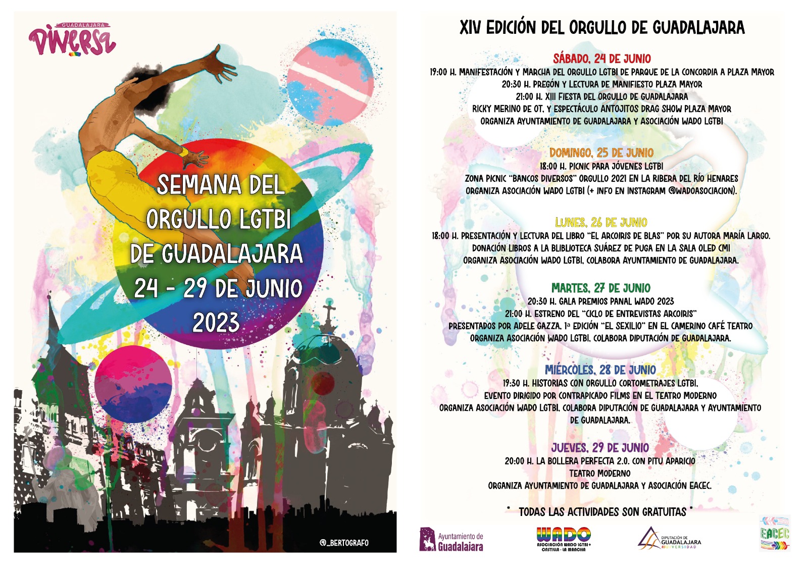 Semana del Orgullo LGTBI en Guadalajara: Manifestaciones, espectáculos y actividades culturales