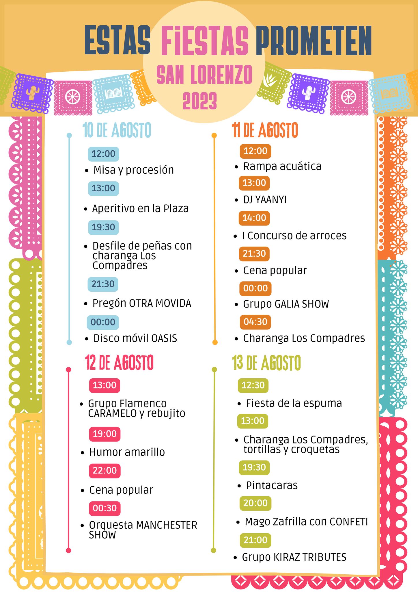 Fiestas 2023 de Carrascosa de Henares: Programa completo de actividades en honor a San Lorenzo