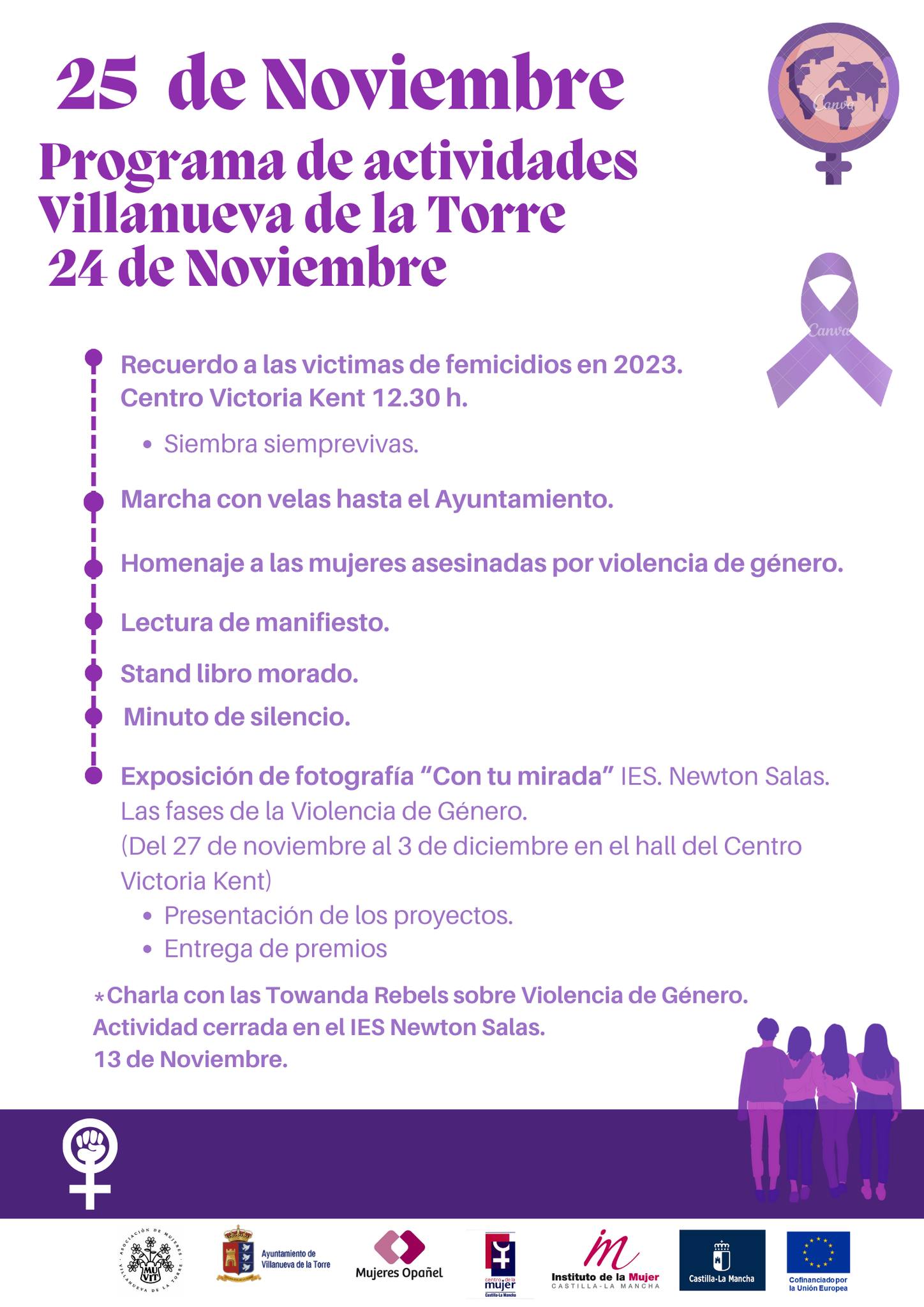 Villanueva de la Torre Conmemora el 25N con Emotivas Actividades en Contra de la Violencia de Género