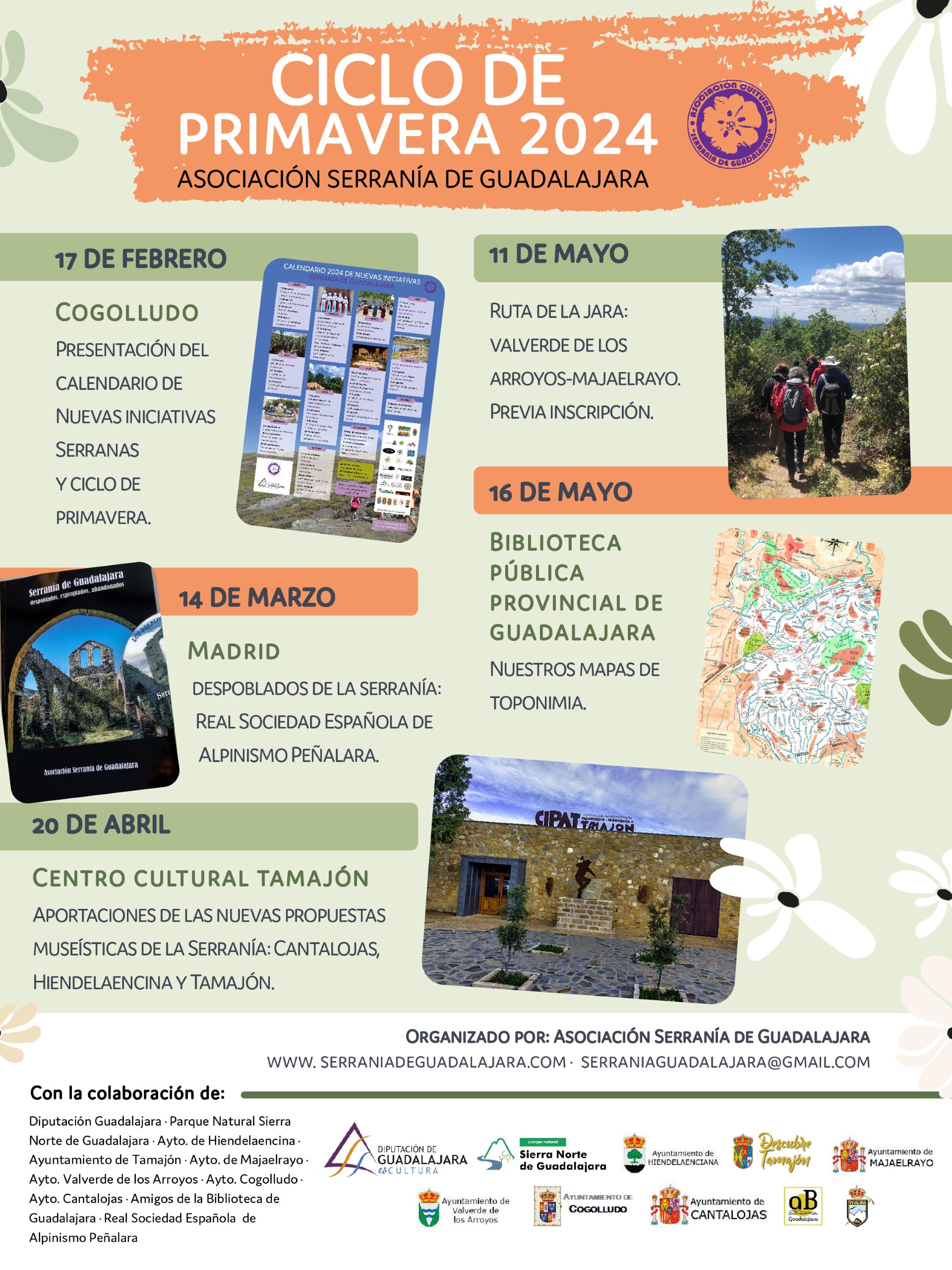 Calendario de Primavera en la Sierra de Guadalajara