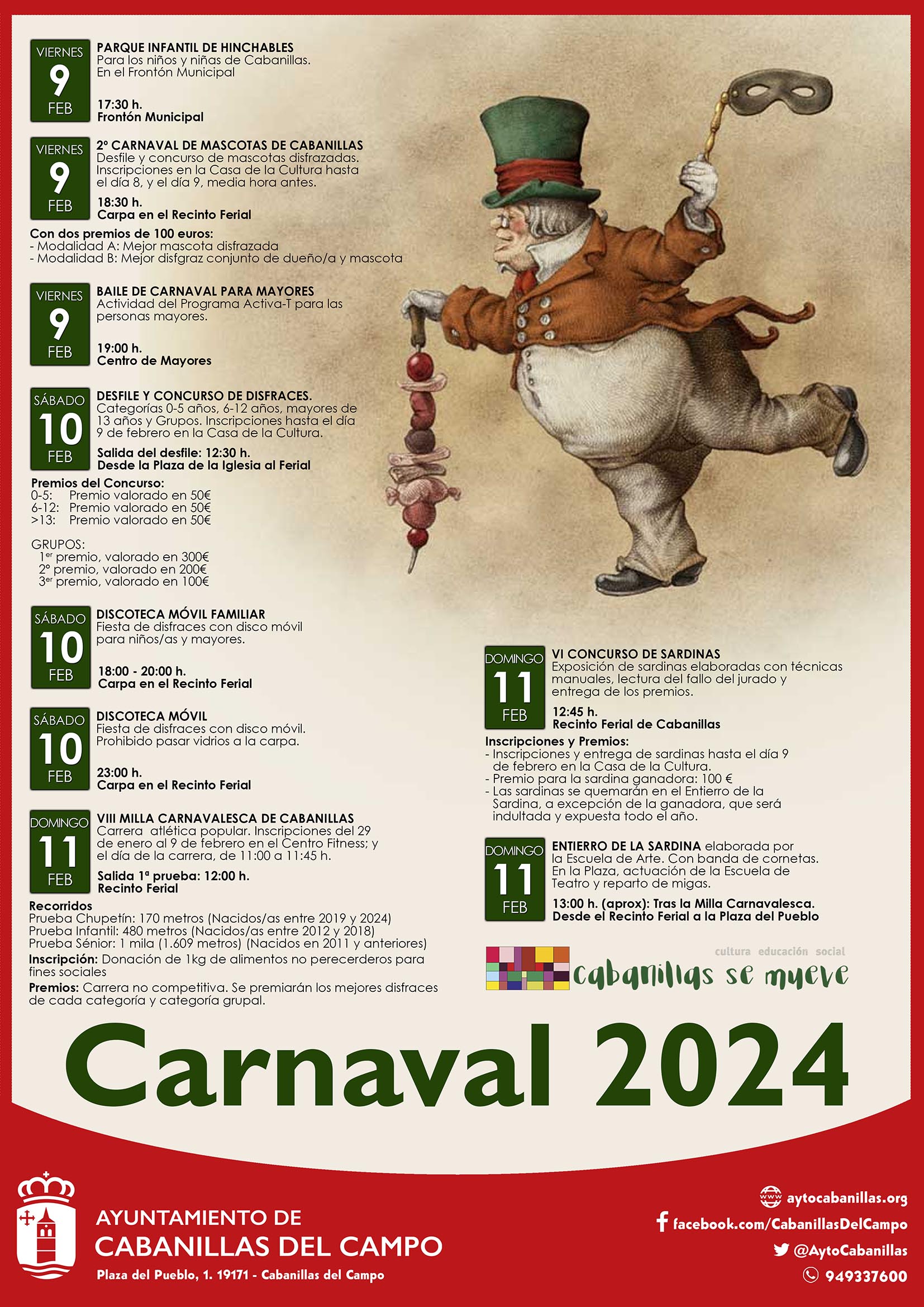 Carnaval 2024 en Cabanillas del Campo: Programa Completo