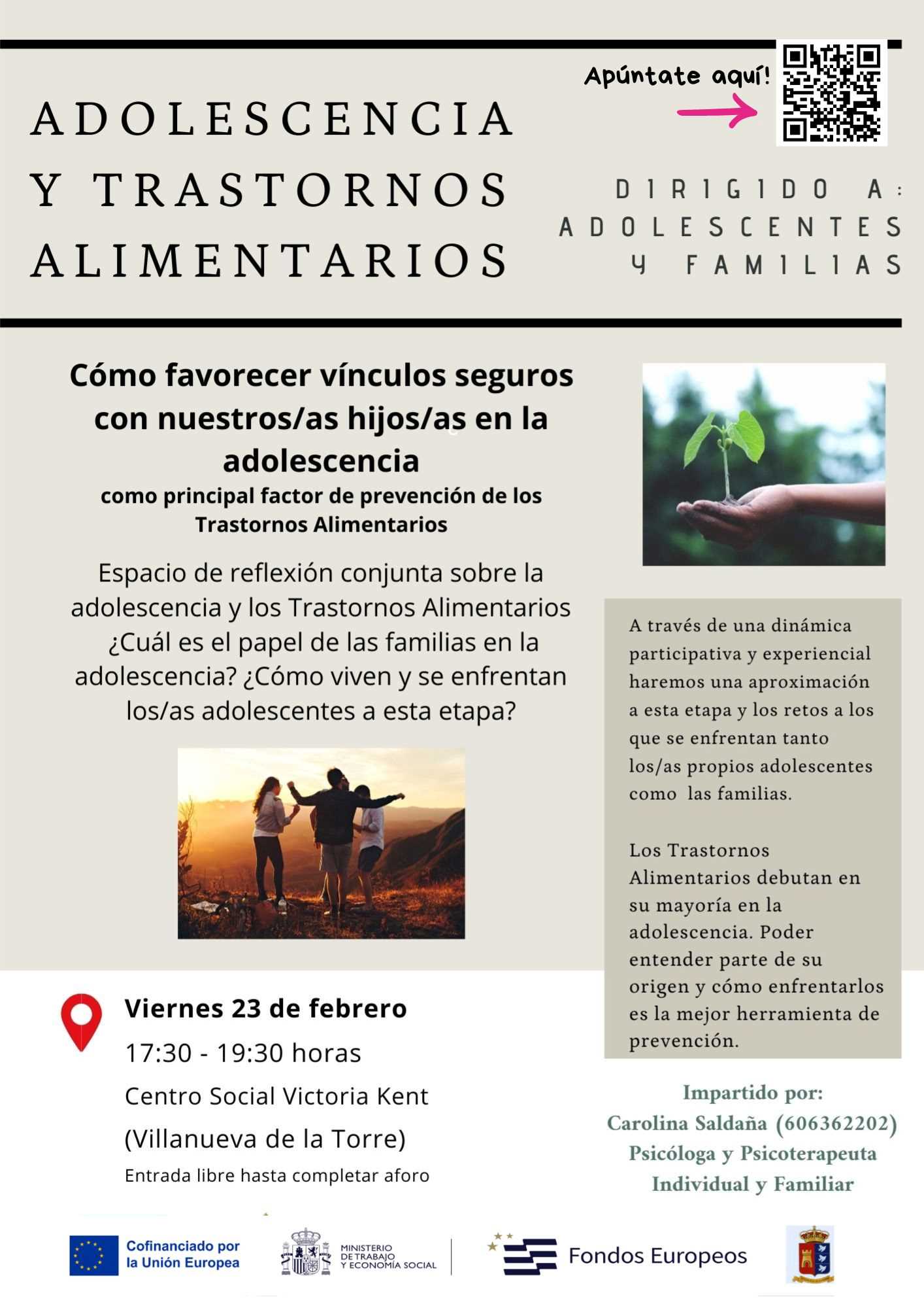 Descubre cómo abordar los trastornos alimentarios en la adolescencia: Taller gratuito en Villanueva de la Torre