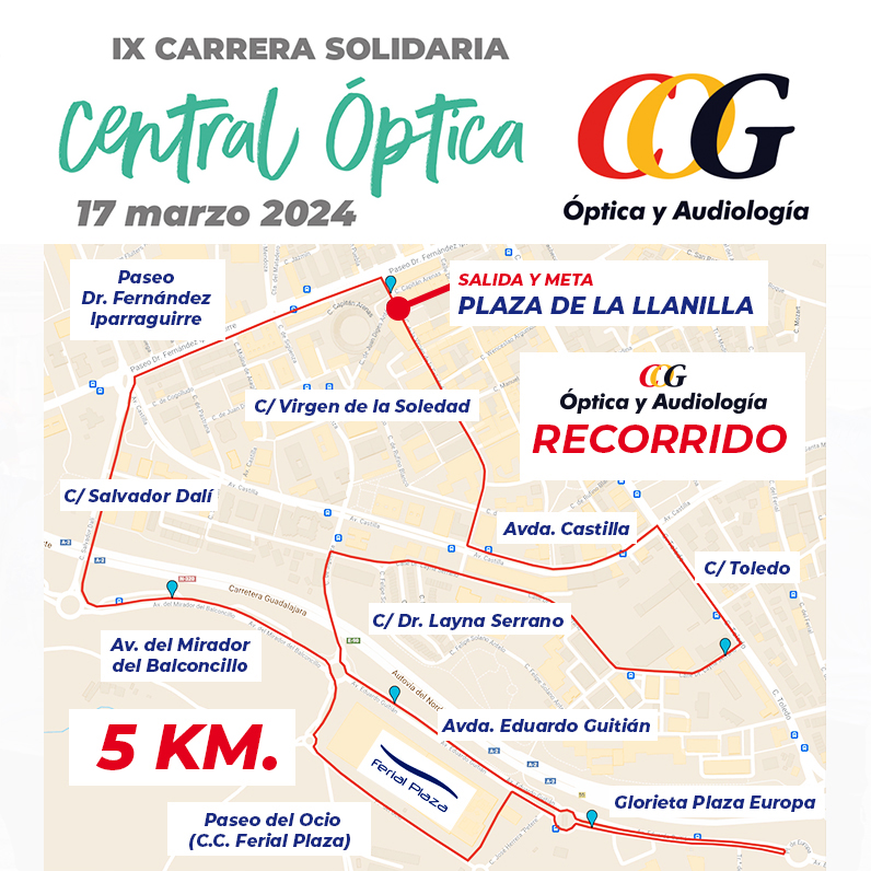Central Óptica Guadalajara celebra su 35 Aniversario con la IX Carrera Solidaria, un evento lleno de compromiso y deporte