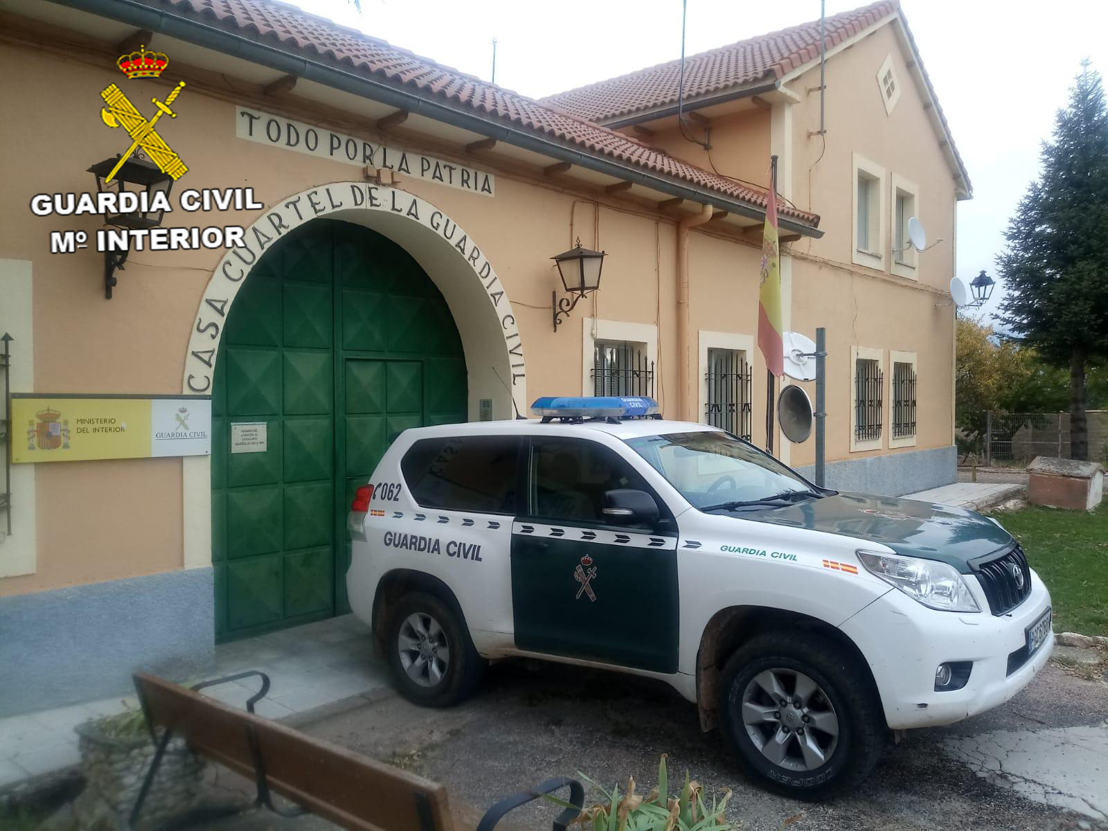 Casa Cuartel de la Guardia Civil (Pueblos de Guadalajara). Foto: Twitter Guardia Civil Guadalajara 