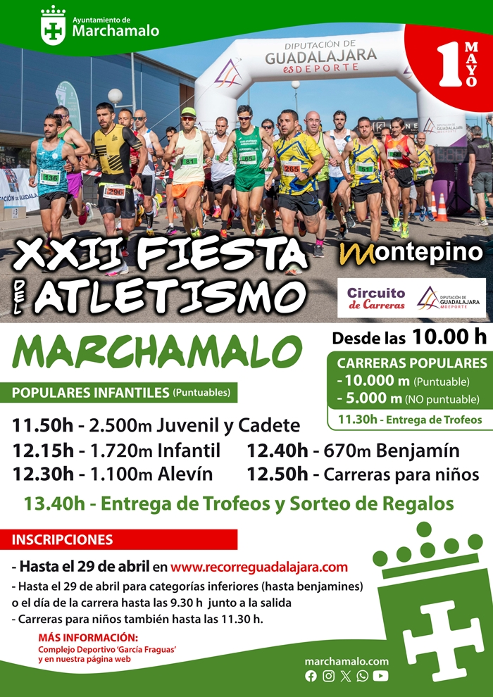  Fiesta del Atletismo de Marchamalo 2024: ¡Inscripciones abiertas y nuevas ubicaciones!