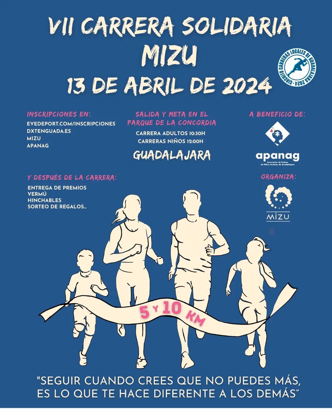 VII Carrera Solidaria Mizu: Apoyo a Apanag en el Día Mundial del Autismo