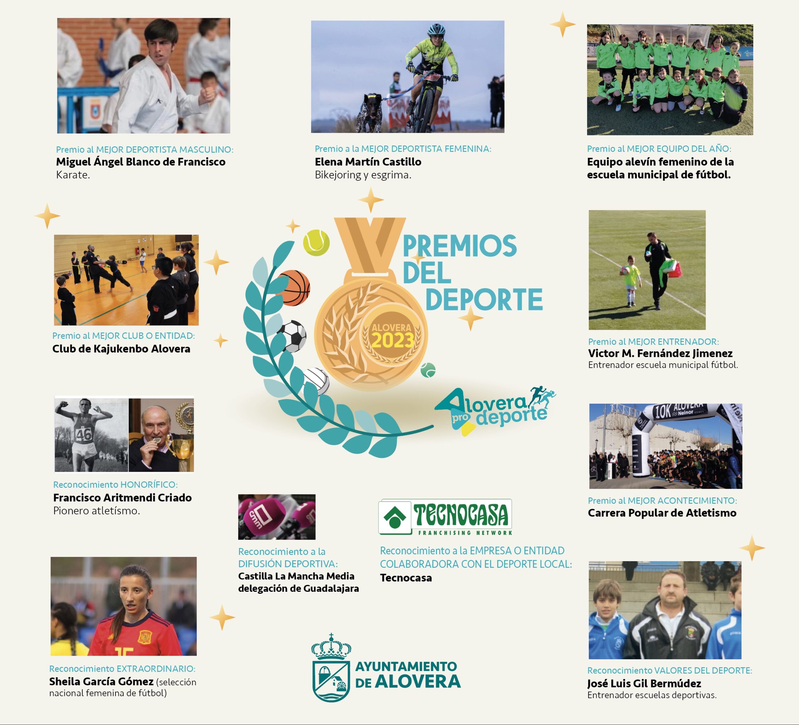 Fallados los premios del deporte en Alovera del año 2023