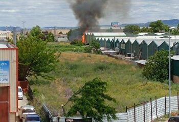 Incendio en el Polígono Miralcampo de Azuqueca de Henares