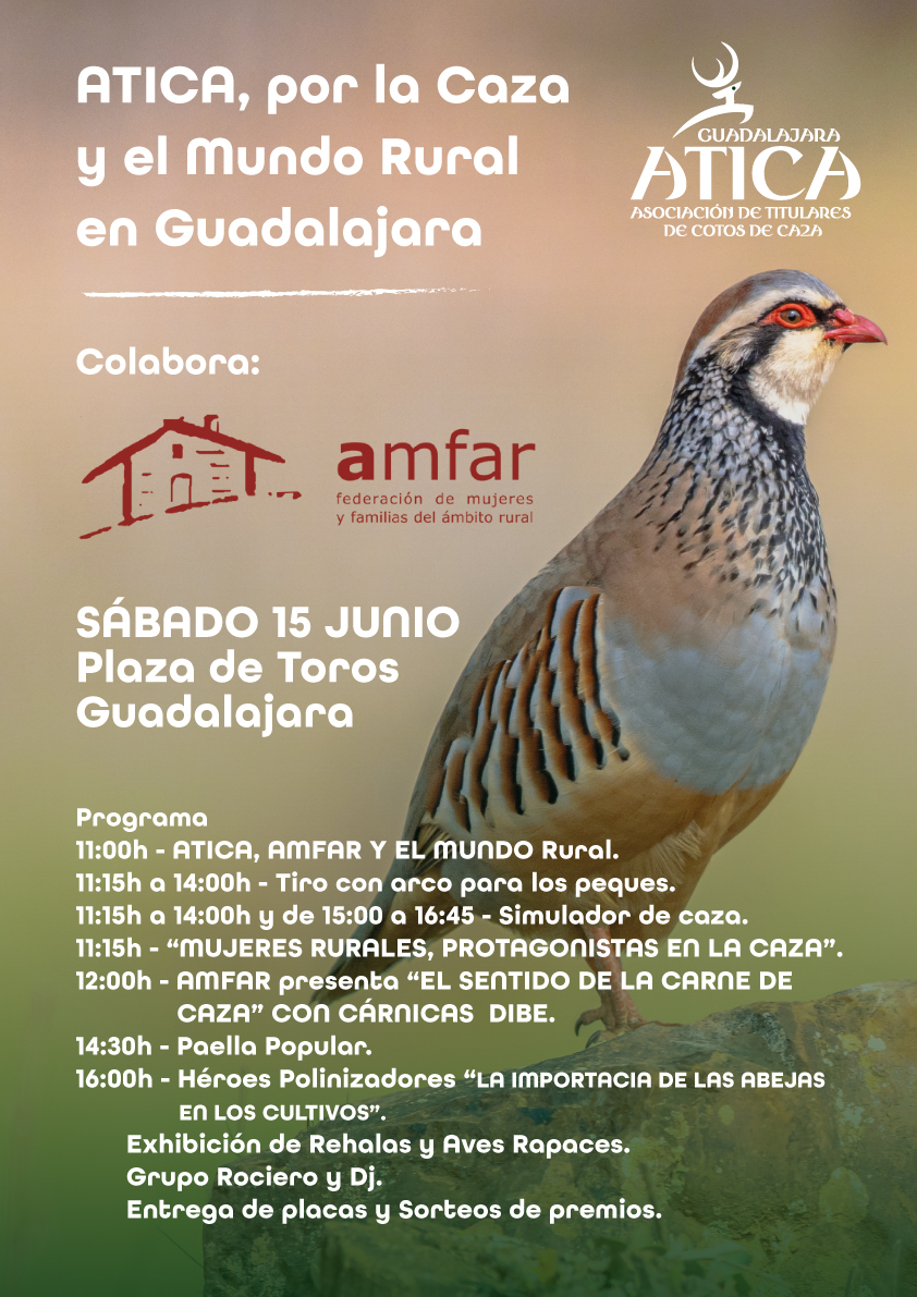 ATICA Organiza la Jornada "Por La Caza y el Mundo Rural en Guadalajara" en la Plaza de Toros