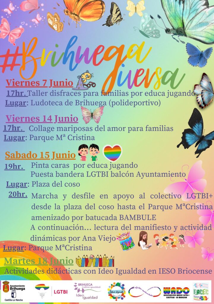 ¡Celebra el Mes del Orgullo LGTBI en Brihuega con Actividades Inclusivas y Divertidas!