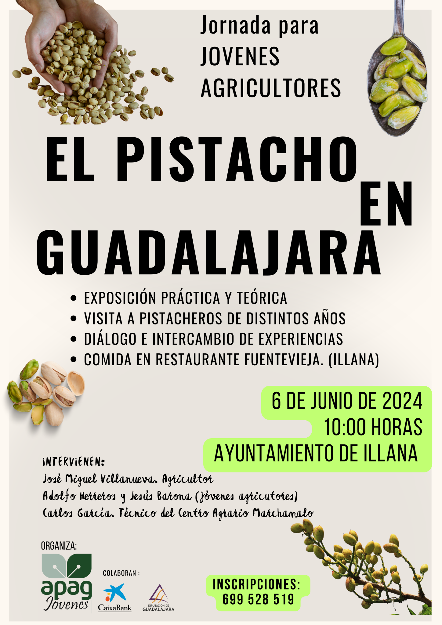 Jornada para Jóvenes Agricultores en Guadalajara: Oportunidades del Cultivo del Pistacho