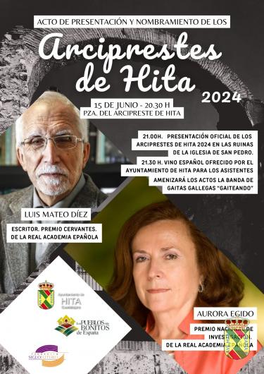  ¡Luis Mateo Díez y Aurora Egido, Nuevos Arciprestes del Año en Hita 2024!