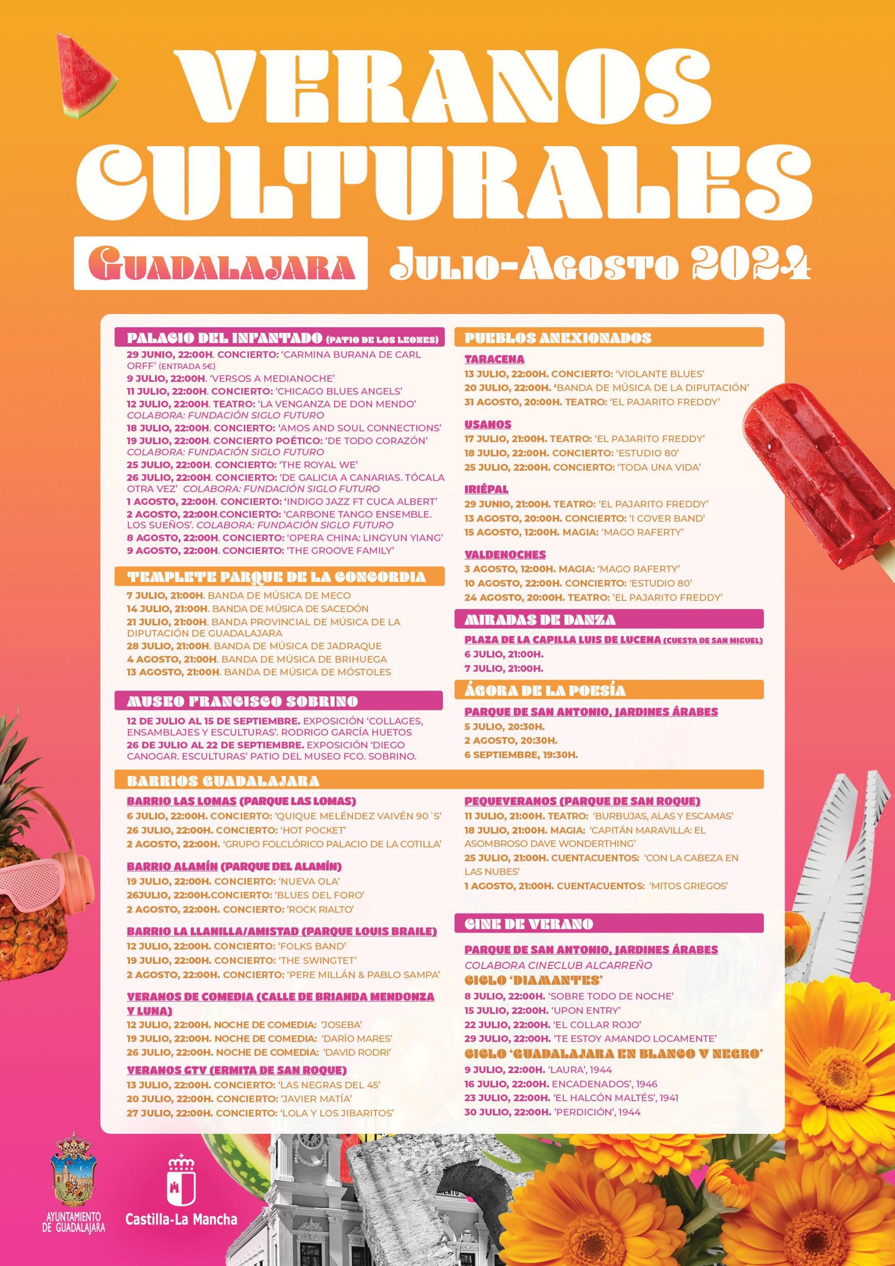 Veranos Culturales 2024 en Guadalajara: Programación Completa y Eventos Gratuitos en el Palacio del Infantado