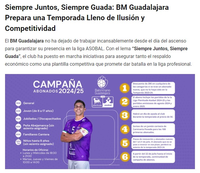 BM Guadalajara Refuerza su Plantilla para Dominar la Liga Plenitude 2024-2025