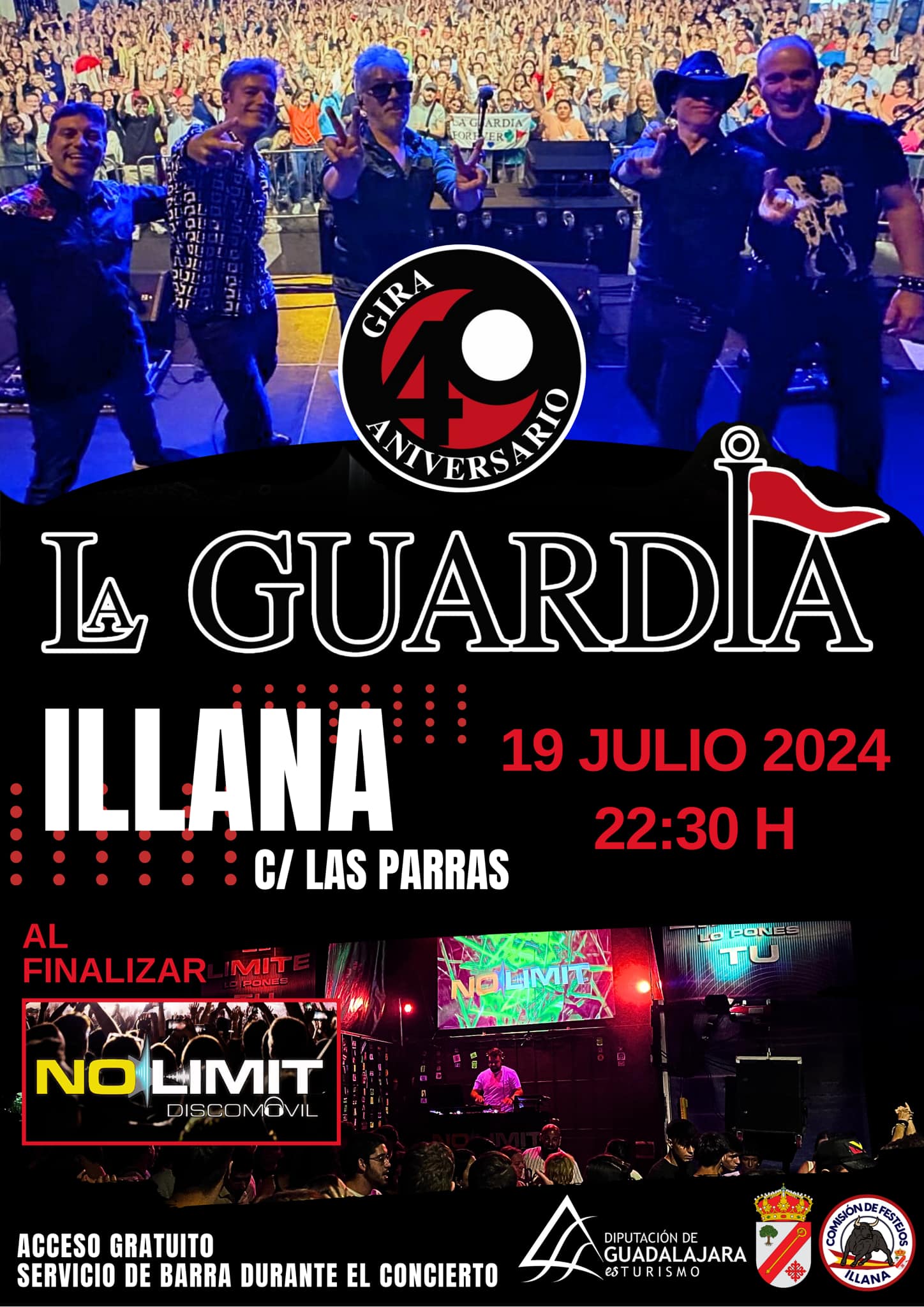 La Guardia en Concierto en Illana: Celebrando 40 Años de Música