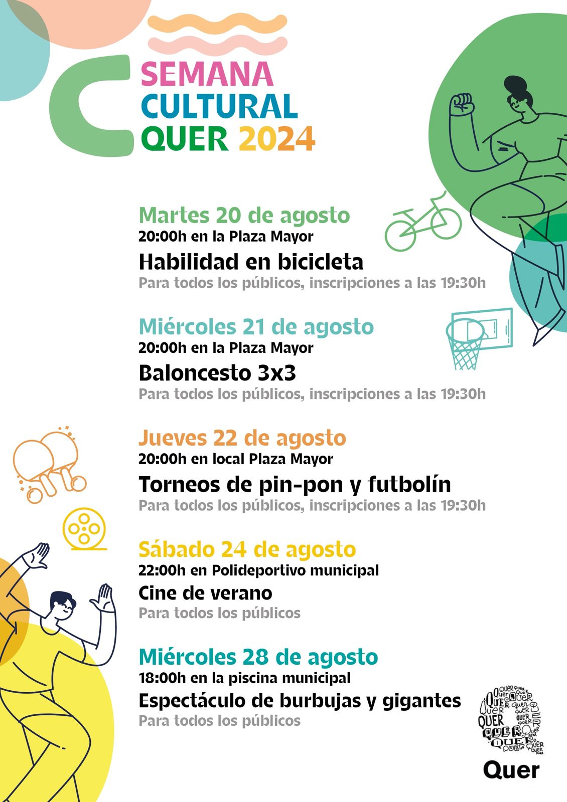 Semana Cultural de Quer 2024: Actividades Tradicionales, Cine de Verano y Torneos Gratuitos