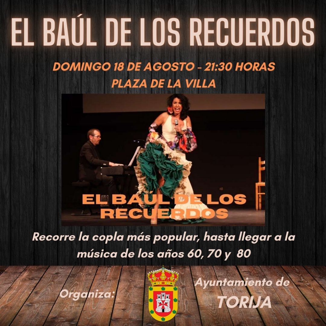 Espectáculo de Copla en Torija: Natalia Mellado Presenta 'El Baúl de los Recuerdos' 