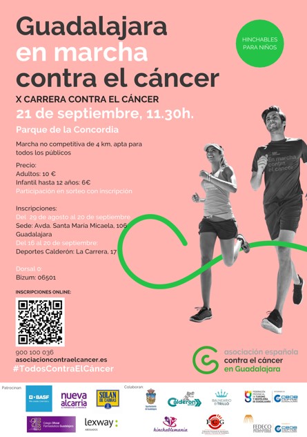 El Ayuntamiento de Guadalajara incrementa su apoyo a la Marcha contra el Cáncer en su décimo aniversario