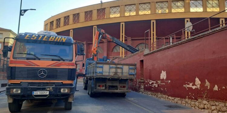 Obras de mejora en la Plaza de Toros de Guadalajara