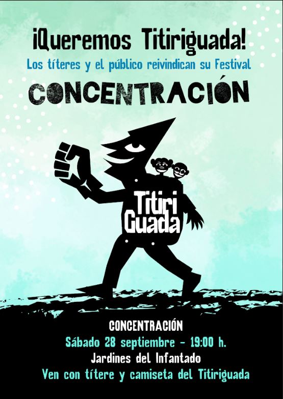 Concentración pacífica en Guadalajara tras la cancelación del Festival Titiriguada 2024