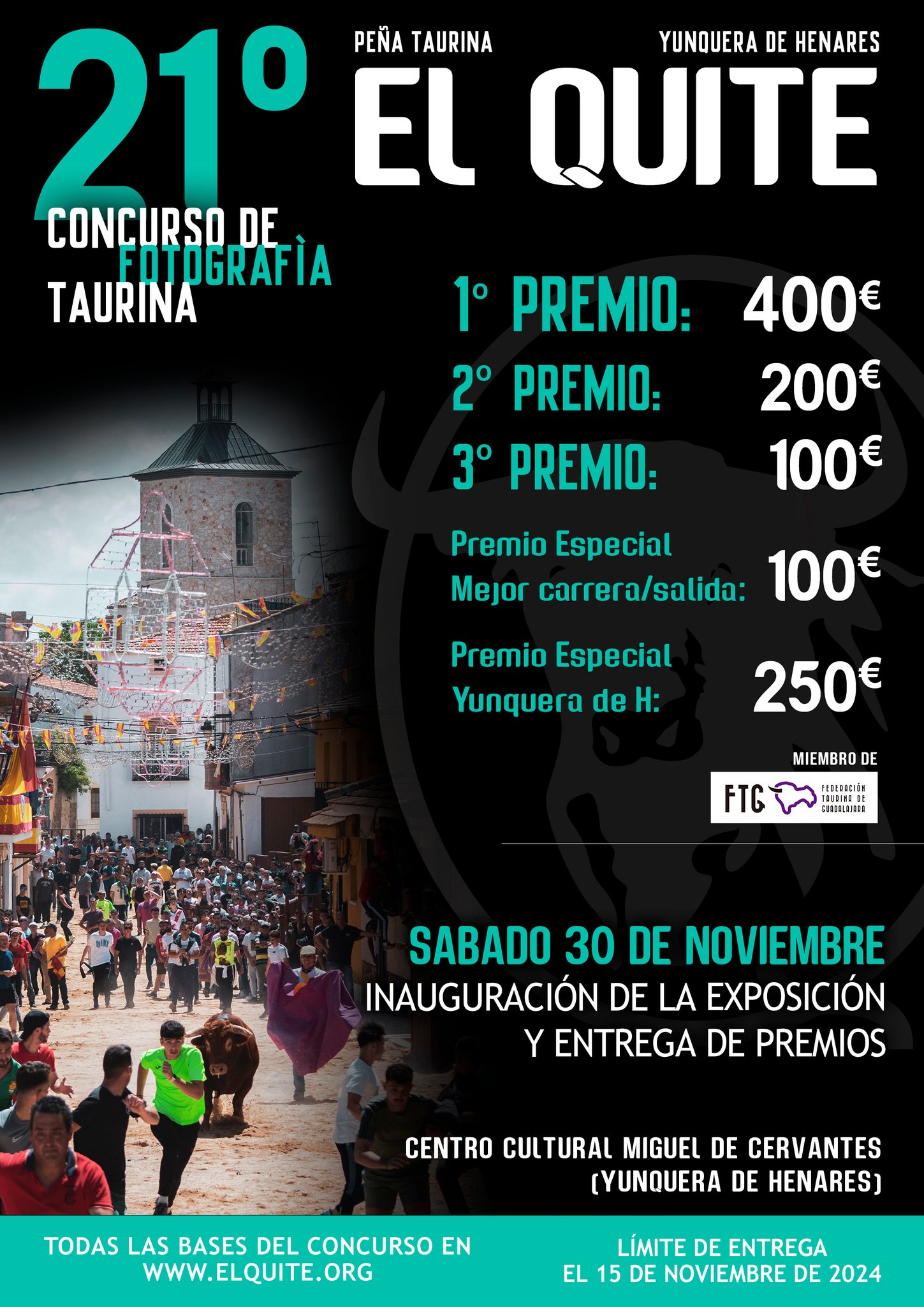 Participa en el XXI Concurso de Fotografía Taurina Peña Taurina 'El Quite' de Yunquera de Henares: bases y premios