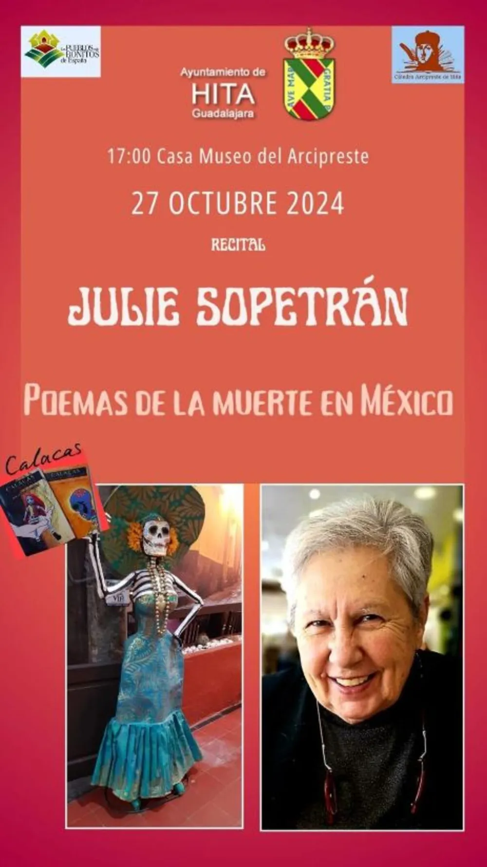 Julie Sopetrán Presenta 'Poemas de la muerte en México' en Hita: Recital Gratuito Este Domingo