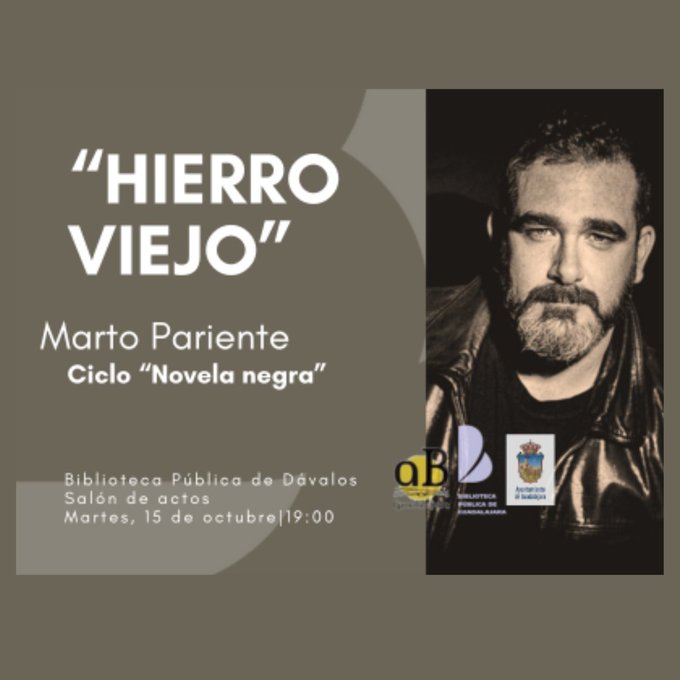 Presentación del libro "A hierro viejo" de Marto Pariente en la Biblioteca de Dávalos