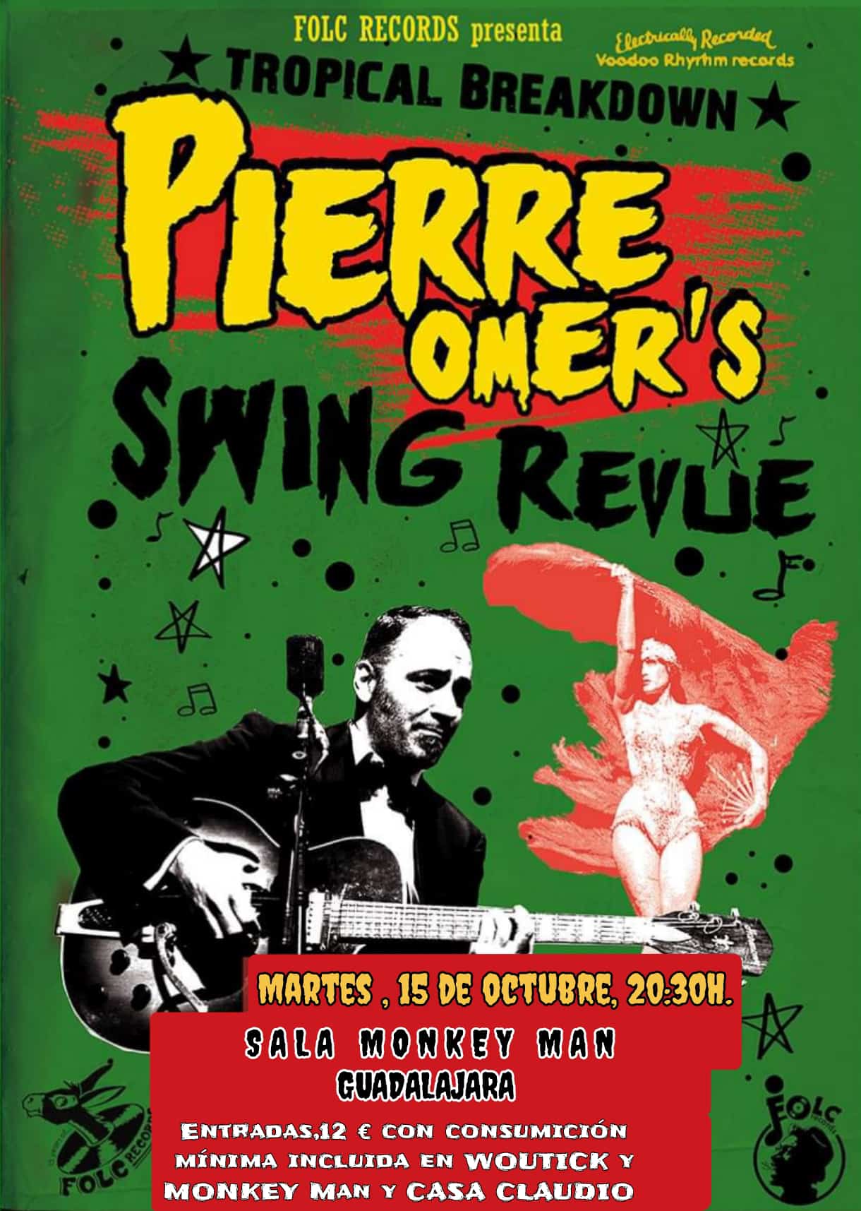 Pierre Omer's Swing Revue en Guadalajara: Concierto en el MonkeyMan