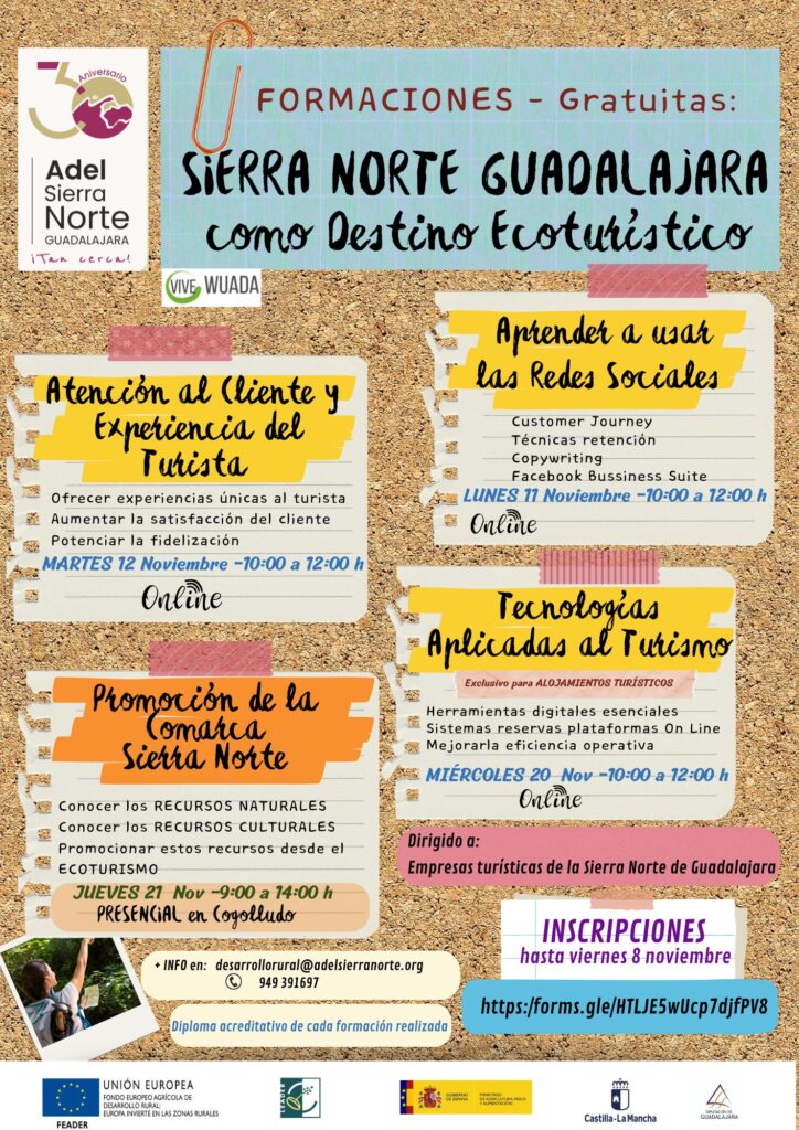 ADEL Sierra Norte lanza nuevos cursos para fomentar el ecoturismo en la Sierra Norte de Guadalajara