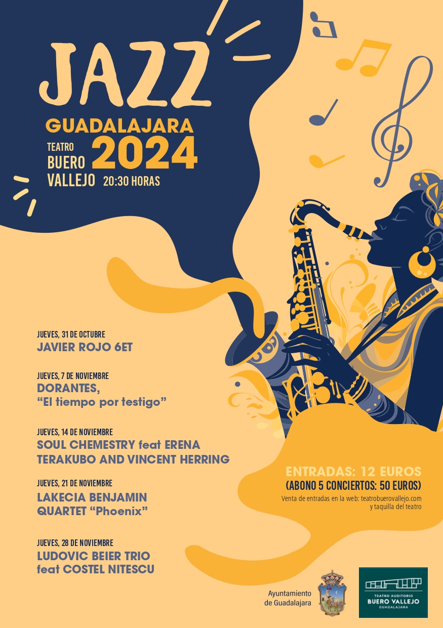 Concierto de Jazz en Guadalajara: Javier Rojo 6st actúa en el Teatro Auditorio Buero Vallejo