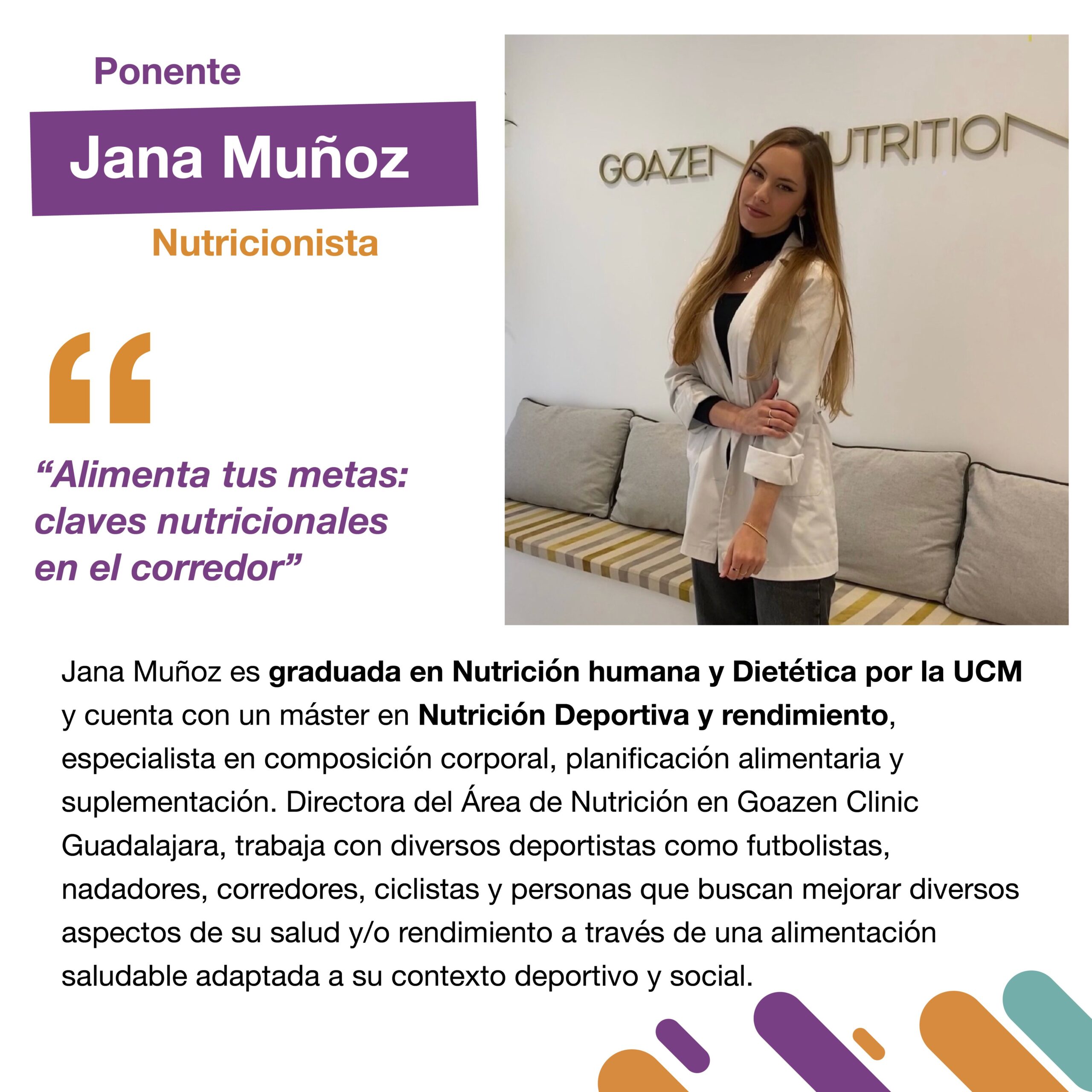 Jana Muñoz: Nutrición para corredores