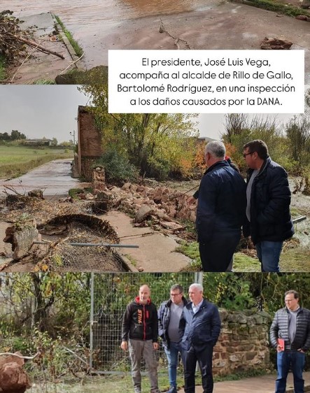 La Diputación de Guadalajara intensifica esfuerzos para garantizar suministros y limpiar carreteras en municipios afectados por la DANA