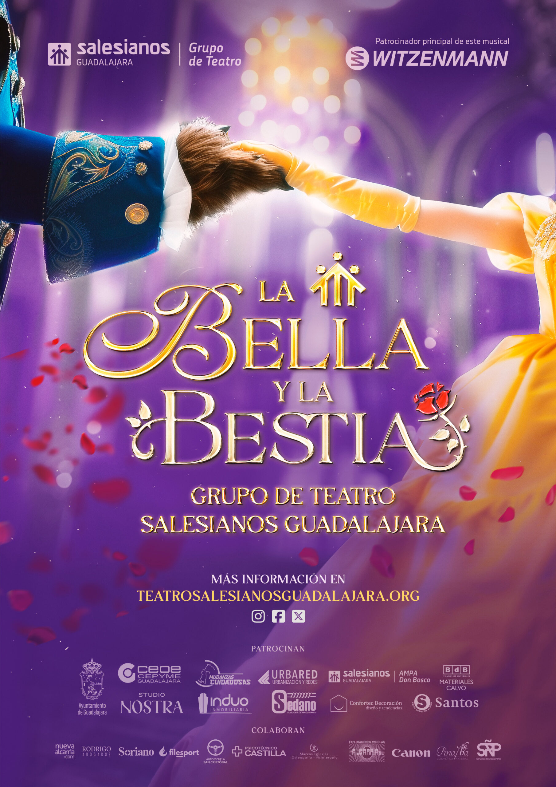 El Grupo de Teatro Salesianos Guadalajara Presenta el Cartel de 'La Bella y La Bestia', su Musical para la 11ª Temporada