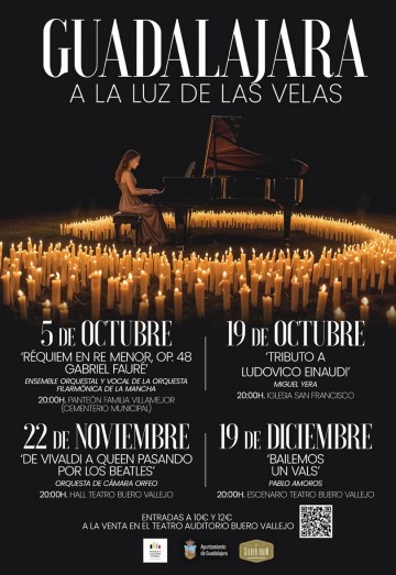 Concierto de Navidad en Guadalajara: “Música de Cine a la Luz de las Velas” por Manos Unidas