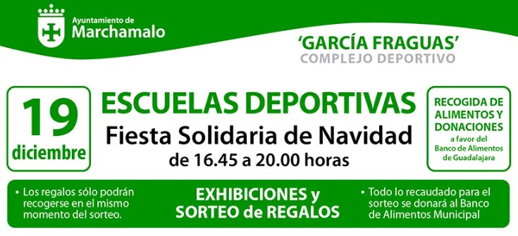 Las Escuelas Deportivas de Marchamalo celebran su fiesta prólogo de Navidad con exhibiciones y sorteo solidario