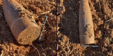 Un agricultor descubre un proyectil de la Guerra Civil en Copernal y la Guardia Civil lo desactiva con éxito