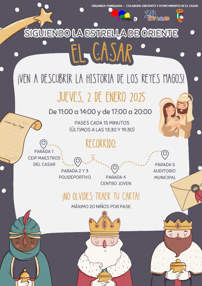 ¡La Estrella de Oriente llega a El Casar para contar la historia de los Reyes Magos!