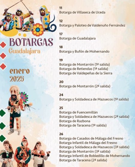 Calendario 2025 de las Botargas en Guadalajara: Fechas y Localidades para Disfrutar de la Tradición