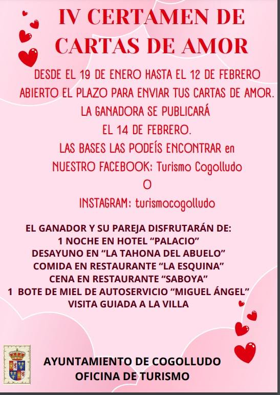 Certamen de Cartas de Amor y Desamor en Cogolludo: Revive la Historia de Lope de Rueda este San Valentín