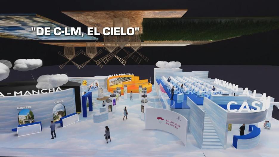 Stand de Castilla-La Mancha diseñado para Fitur 2025. Consejería de Turismo