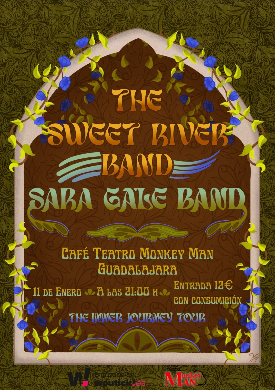 Concierto The Sweet River Band en Guadalajara: Rock Folk en el Café Teatro Monkey Man