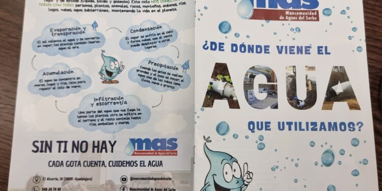 La Mancomunidad de Aguas del Sorbe lanza nuevos folletos educativos sobre el ciclo del agua para niños y adultos